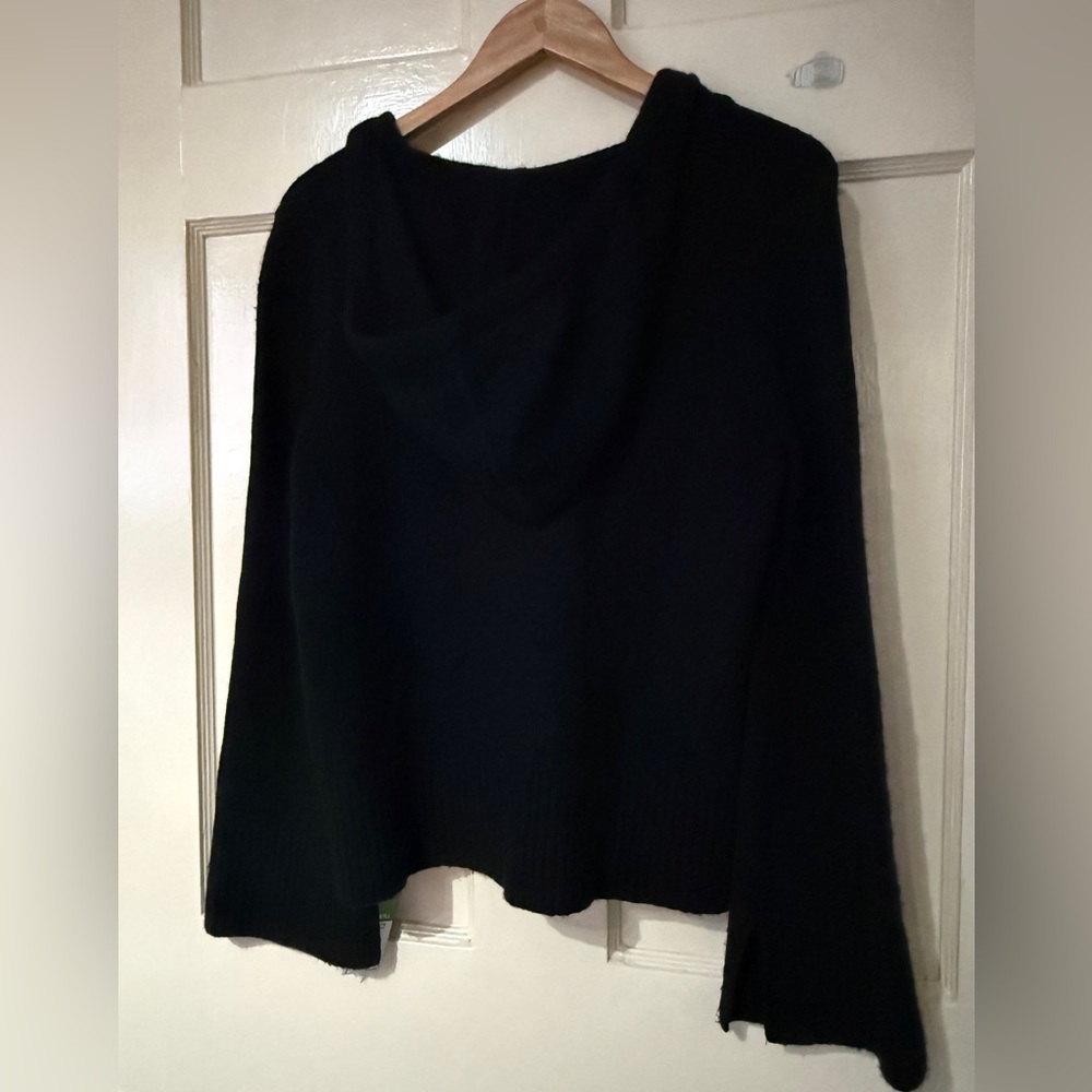 Banana Republic Black Bell Sleeve Sweater Hoodie